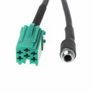 Aux Audio Cable Adapter Mini ISO Female Jack Extension Wire For Radio CD Player