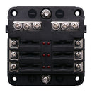 6-Way Marine Boat Blade Fuse Block ATC/ATO Waterproof Automotive Fuse Box