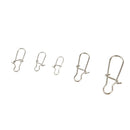 100pcs Fishing Lock Snap Hook Lure Connector Swivels Solid Ring Clips - 15mm