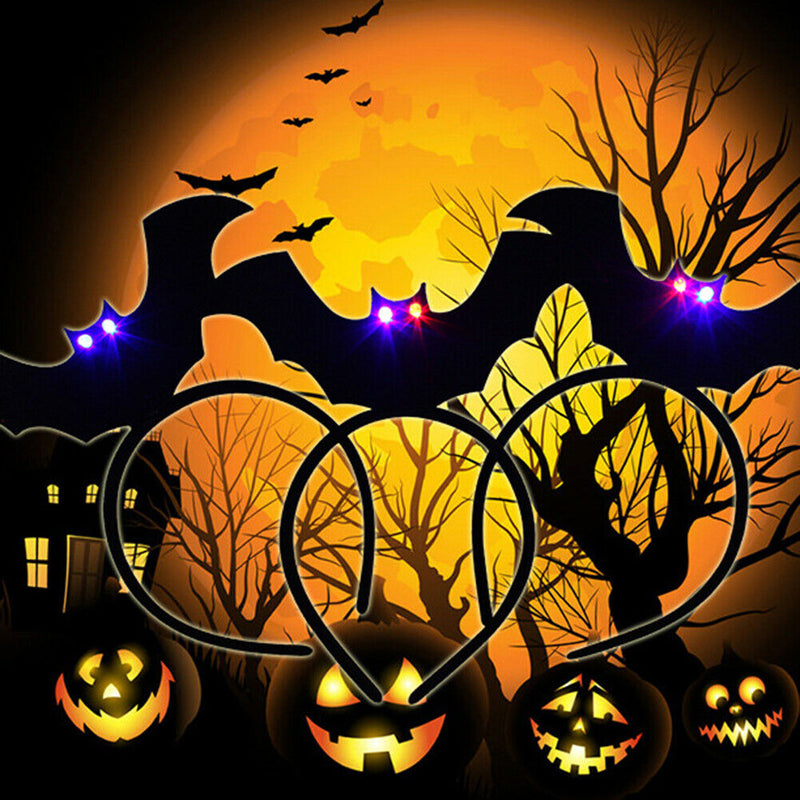 Halloween LED Bat Light up Headband Hair Band Headwear Bar Party Props Efficient