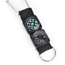 3-in-1 Multifunction Camping Carabiner With Keychain Compass Thermometer Ne
