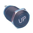 12mm 250V Reset Push Button Power Switch "UP " Flat Normally Open NO