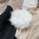 Shoulder Bag Fashion Faux Fur Handbag Soft and Comfortable Suede Handbag Ro E2Y4