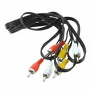 Triple 3 Male RCA Composite Audio Video DVD TV AV Cable 1.4M