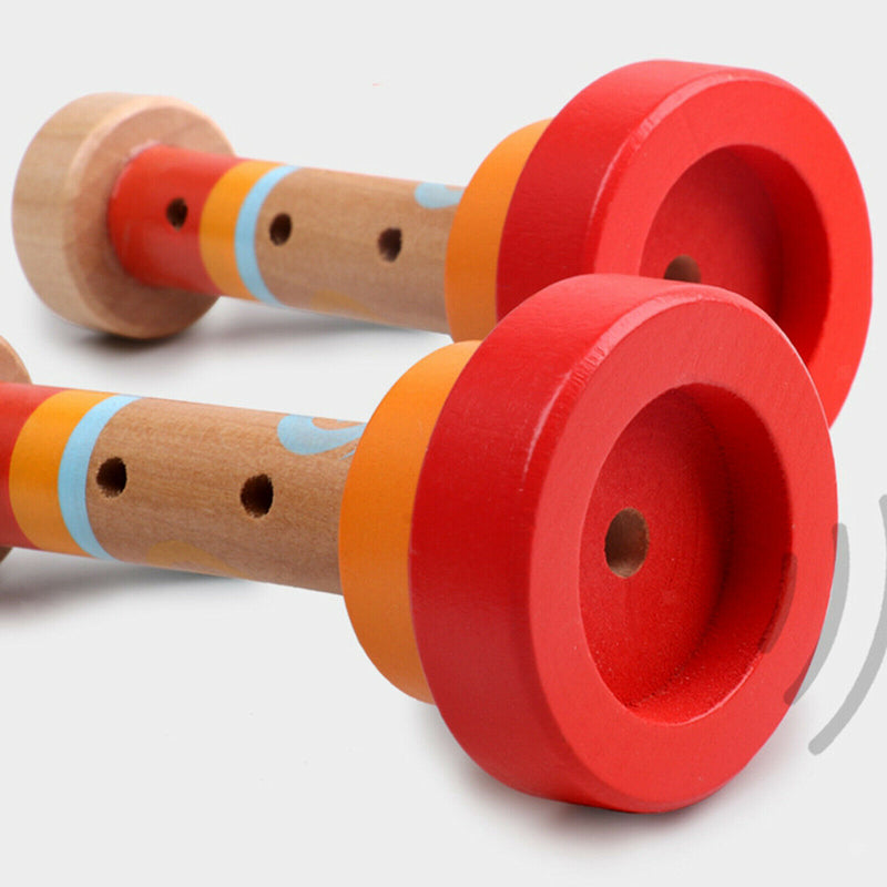 Baby Kids Wooden Horn Music Toys Trumpet Instruments Toys Musical Toys Early