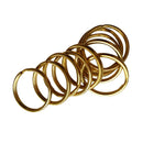 20pcs Brass Round Split Key Chain Rings Key Holder Loop Craft 12mm 25mm