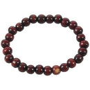 Buddhist Brown Wood Round Beads Elastic String Wrist Bracelet for Unisex P8C6