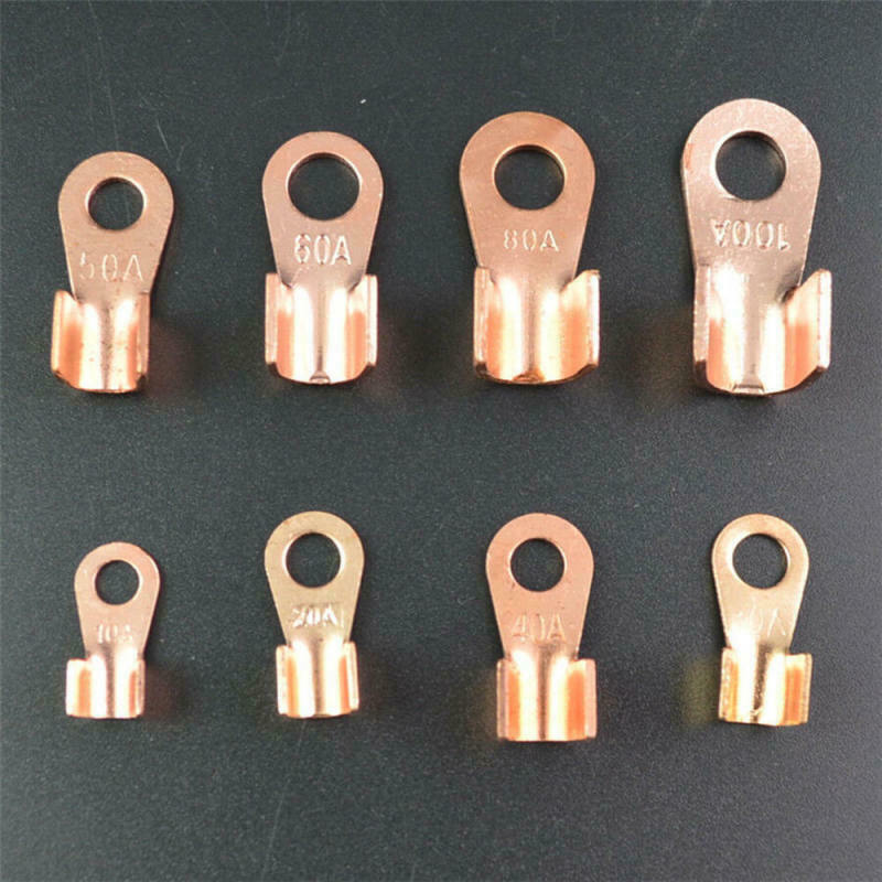 90 Pcs/Box Copper Battery Cable Connector Terminal Open Lugs Wire Terminals Kit