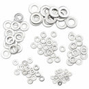 105pcs Stainless Steel Washers Metric Flat Washer Repair Kit M3 - M10 Screw Set