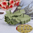 4PCS/Set Cookie Cutters Moulds Leaf Shape Plastic Baking Mould Cookie Cut Gw