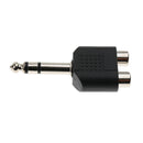 6.35mm 1/4'' Male to Dual RCA Stereo Female MIC/Audio Splitter Converter, 5 PACK