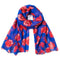 Women Scarf Poppy Floral Stole Shawl Long Scarf Female Neck Wrap Dark Blue #gib