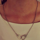 New Fashion Design Handcuffs Choker Pendant Necklace Chain Women Lovers FT