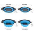 Collapsible Colander, Set Of 3 Round Silicone Sink Kitchen Strainer Set Fol