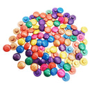 100Pcs Mixed Color Round Wooden Buttons for Children Sweater Clothes Sewing
