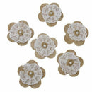 6pcs Flower Jute Lace Craft DIY Wedding Decoration T7K2