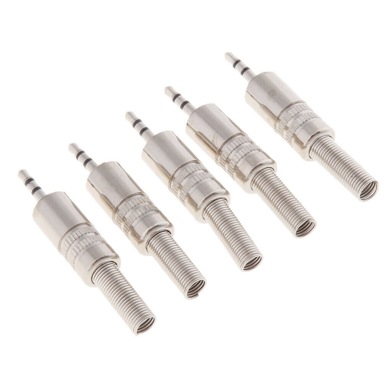 10x Replacement 2.5mm Stereo TRS Male Plug Audio Jack Connector