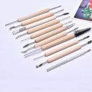 11 Pieces Clay Pottery Arts & Craft Sculpting Wood Carving Modelling Tool Set