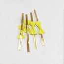 100pcs Cute Colored Bow Metallic Twist Tie for Bakery Candy Cello Bags Gifts