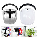 2x Classic Motorcycle Helmet Visors Bubble  3-Snap Open Face Universal