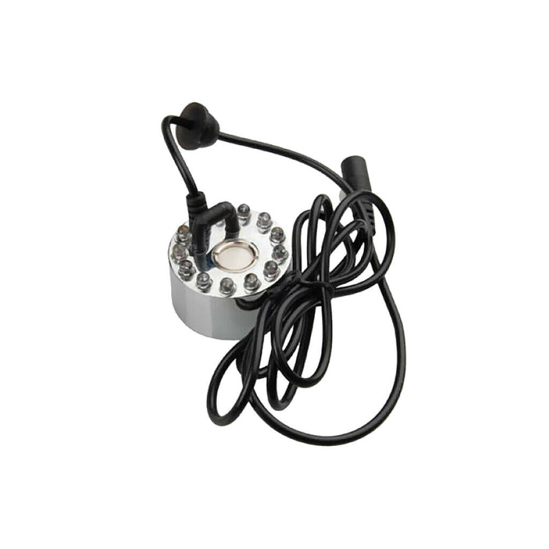 12 LED Water Pond Fountain Mist Fogger Maker Humidifier Water Fountain