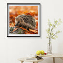 5D DIY Full Round Drill Diamond Painting Autumn Hedgehog Cross Stitch Decor A