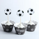 24pcs / lot The Football World Paper Cupcake Wrappers Toppers For Kids Part V9E7
