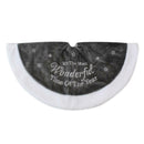 90cm Grey Merry Christmas Tree Skirt Carpet Xmas Ornaments Decoration Apron
