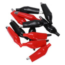 Insulated Crocodile Alligator Test Clip Clamp 45mm 12pcs Red Black M8S9