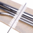 3Pcs Stainless Steel Drinking Straws Reusable Metal Straws+1Pc Cleaner Brush BX