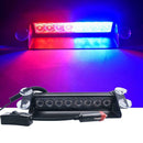 8 LED Flash Light Red/Blue Car Truck Emergency Warning Strobe Das L0Z2