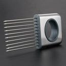 Onion Holder Vegetable Potato Cutter Slicer Stainless Steel Fork Slicing Re Q9Z8