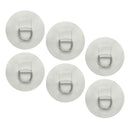 6pcs D- Patch PVC Round  Pad For Inflatable Raft Dinghy Surfboard WHITE