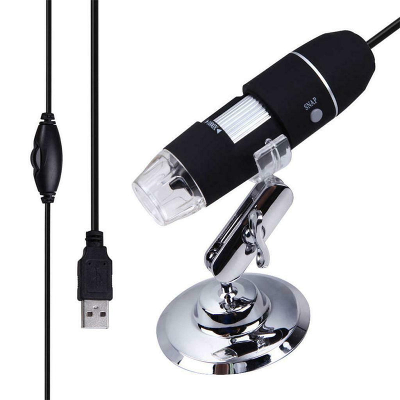 1Set 1000x USB Microscope Digital Electronic Eyepiece Camera w/Stand Adapter