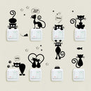 Cute Cat Removable Wall Stickers DIY Switch Decals Home Kids Bedroom Decor