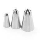 3PCS/Set Large Icing Piping Pastry Nozzle Tips Baking Tools Cake DecorSEAU