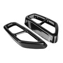 2 Pcs Car Stainless Steel High Temperature Resistance Anti-Rust Black Exhau