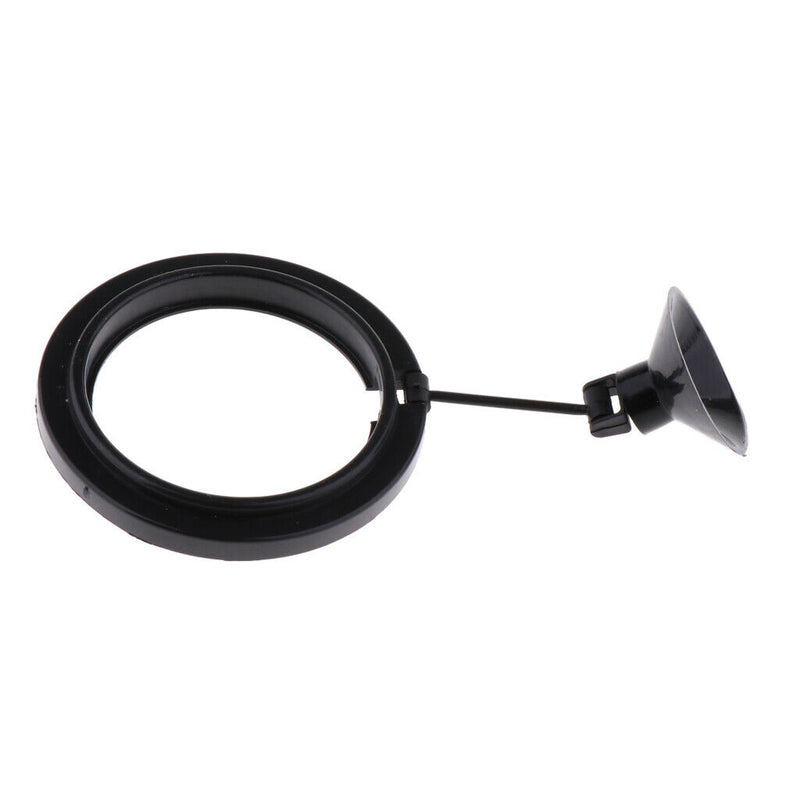 Black Aquarium Feeding Ring - Fish Tank Floating Food Tray Feeder Circle, Dia.