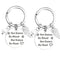 2Pcs 'Not Sisters by Blood but Sisters by Heart' Keyring Stainless Keychain
