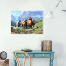 5D DIY Full Drill Diamond Painting Hiking Horses Cross Stitch Embroidery