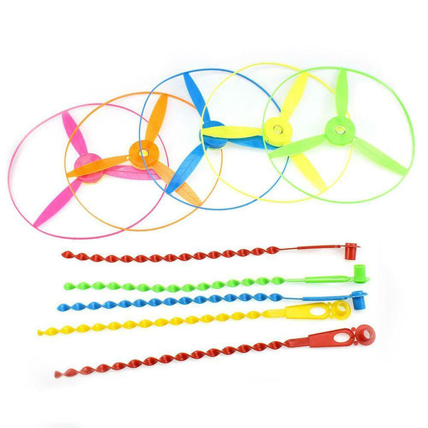 Outdoor Fairy Flying Saucer Bamboo Dragonfly Helicopters Toys w/Light (1pc)