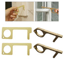 4 Pieces Portable Metal No Touch Door Opener Safety Button Handle Key Tool