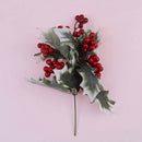 22cm Artificial Flower Red Berries Christmas Flower New Year's Tree Decoration3C