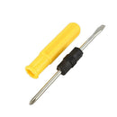 Yellow handle slotted Phillips cross head screwdriver 6.7 inchlength