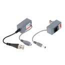 1 Pair Coax BNC Video DC Power RCA Audio Balun Transceiver to CAT5e 6
