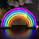 Colourful Rainbow Neon Sign LED Night Light Wall Lamp For Kids with USB Charger