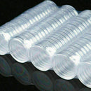 28mm Applied Clear Round Mini Cases Coin Storage Capsules Plastic Holder