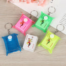1Pc 4*3cm Portable Mini Playing Cards Keychain Small Poker Board Game Key Ch ME