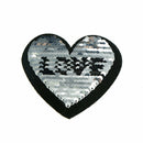 love heart reversible change color sequins sew on patches for clothes patch M.ES