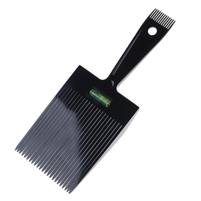 Black Flat Top Guide Comb With Liquid Bubble Level Flat topper Straight Hair Gw